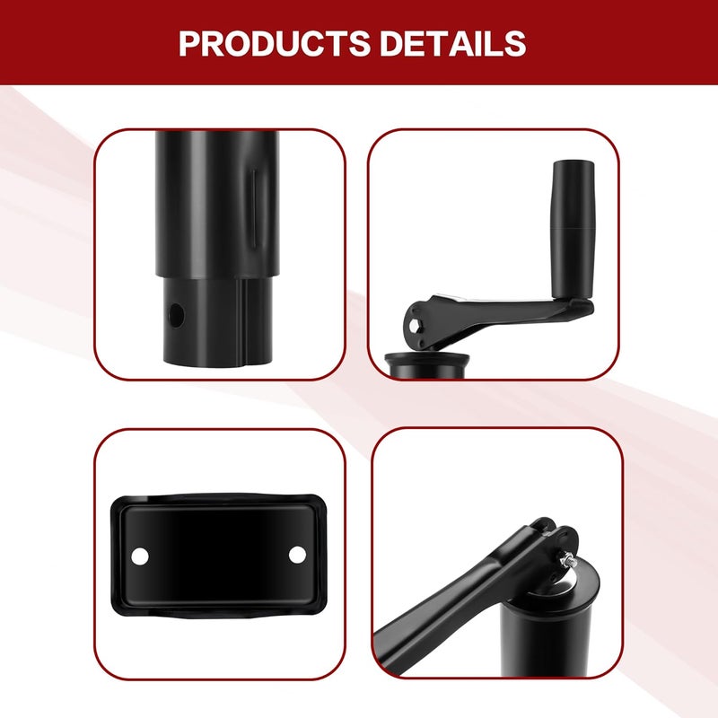 TYT Heavy Duty 5000lbs A-Frame Trailer Jack with 15" Top-Wind Vertical Travel, Black Sandblast Coating, and Foot Plate for RVs, Boat, Utility, and Camping Trailers - Image 5